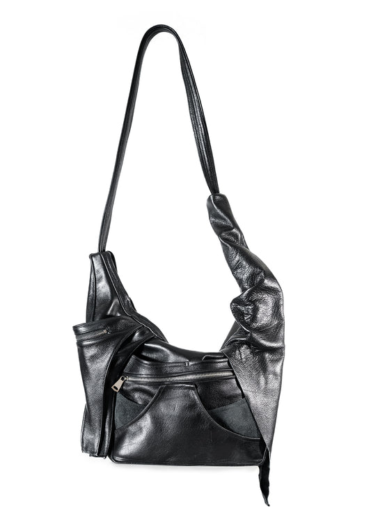 garnet leather bag
